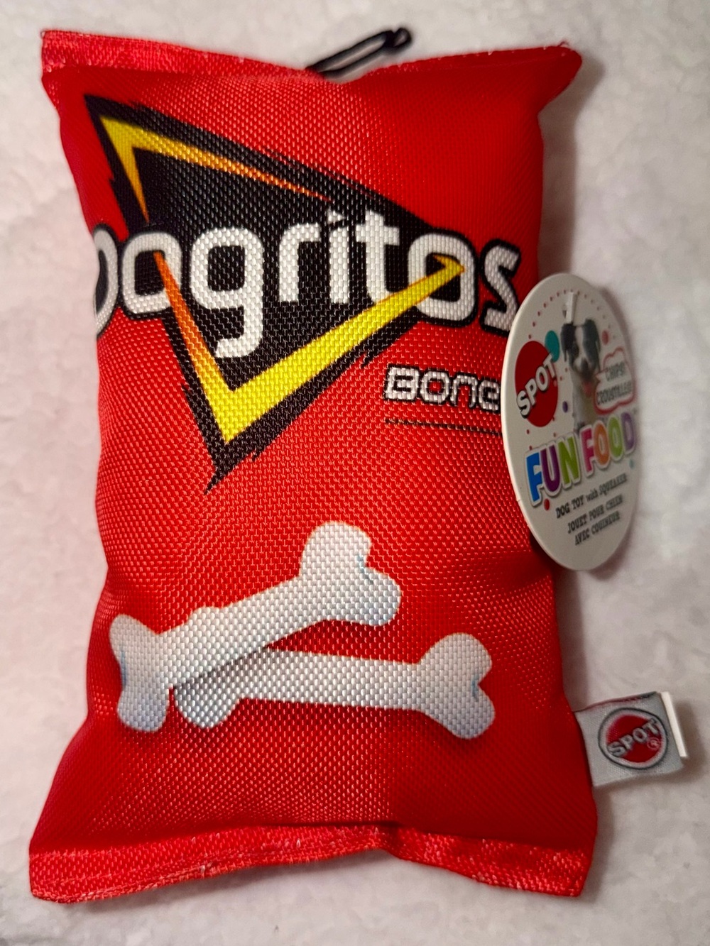 🐾 Fun Food Red Dog Toy – Plush Snack-Style Chew Toy